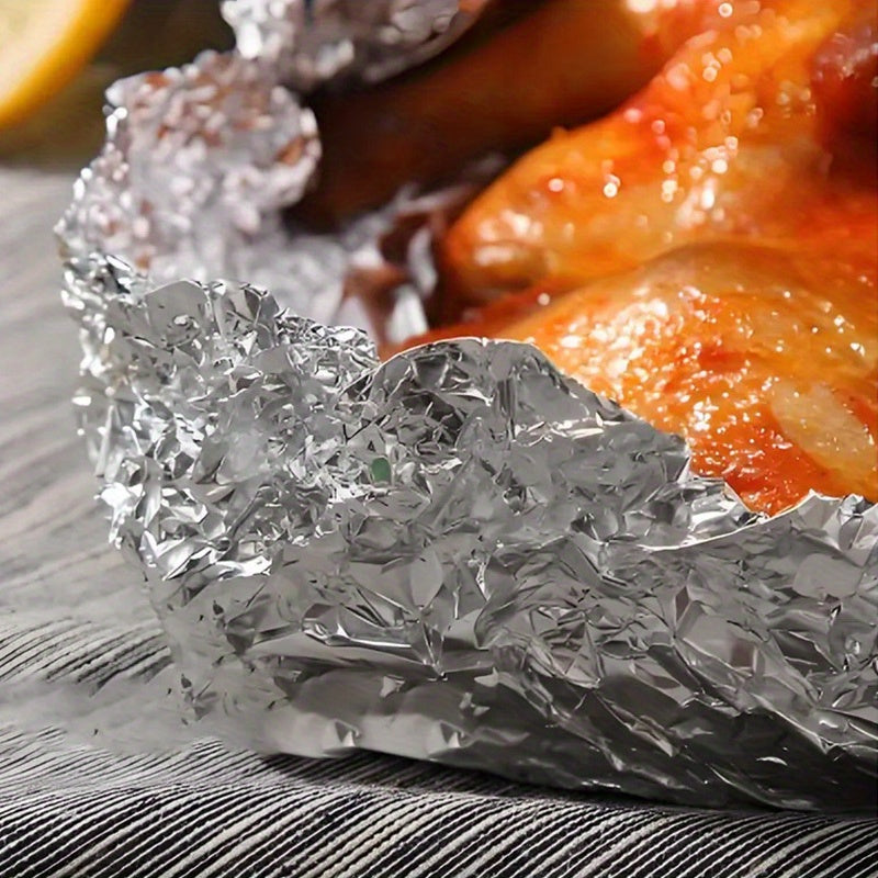 10m Aluminum Foil Roll Heat-Resistant Food Wrap for Baking Camping and Kitchen