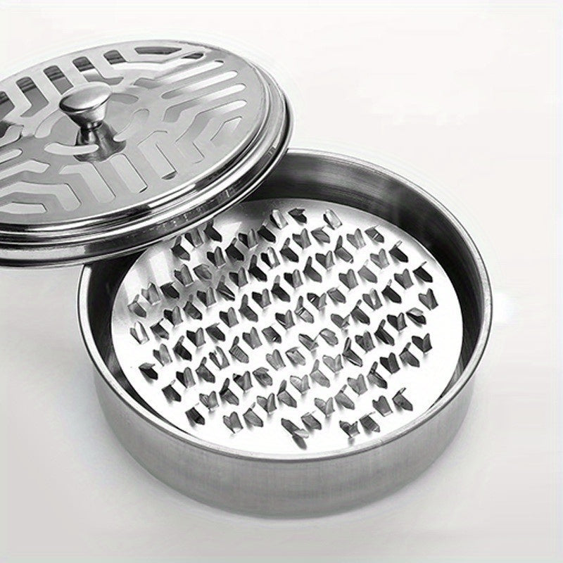 Stainless Steel Mosquito Coil Box Fireproof Ventilated Hexagonal Holder