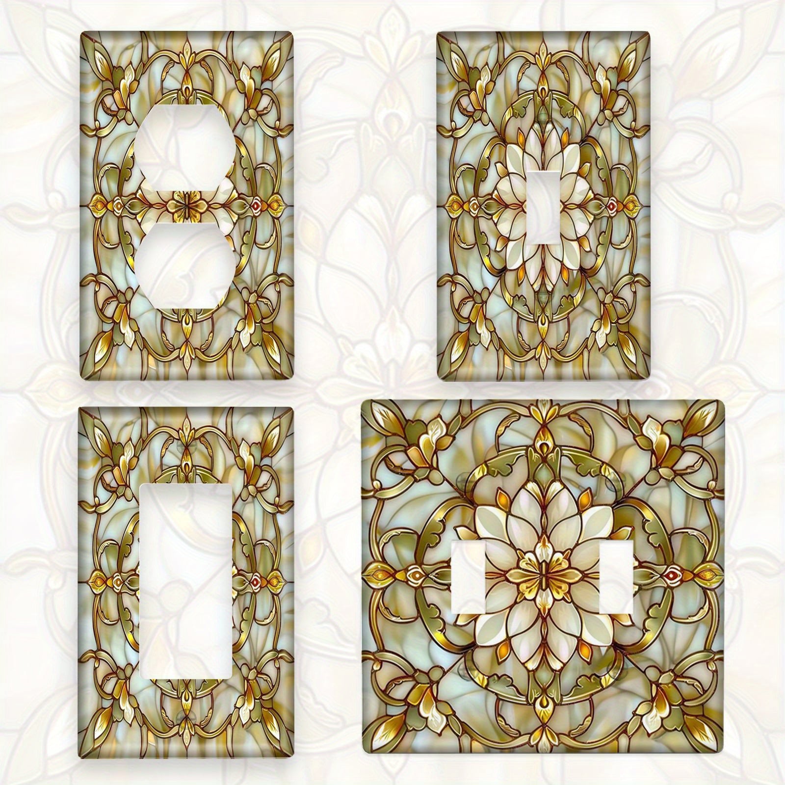 Art Nouveau Stained Glass Light Fixture for Indoor Outdoor Use Bedroom Kitchen Bathroom