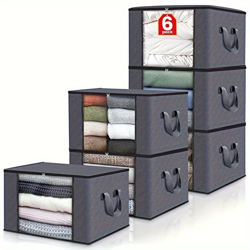 Large Foldable Fabric Storage Box for Clothes and Blankets, Bedroom Dorm Wardrobe