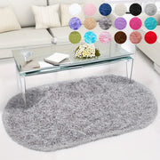 Plush Oval Area Rug Soft Tie-Dye Gradient Thick Skin-Friendly Sponge Durable Home Decor