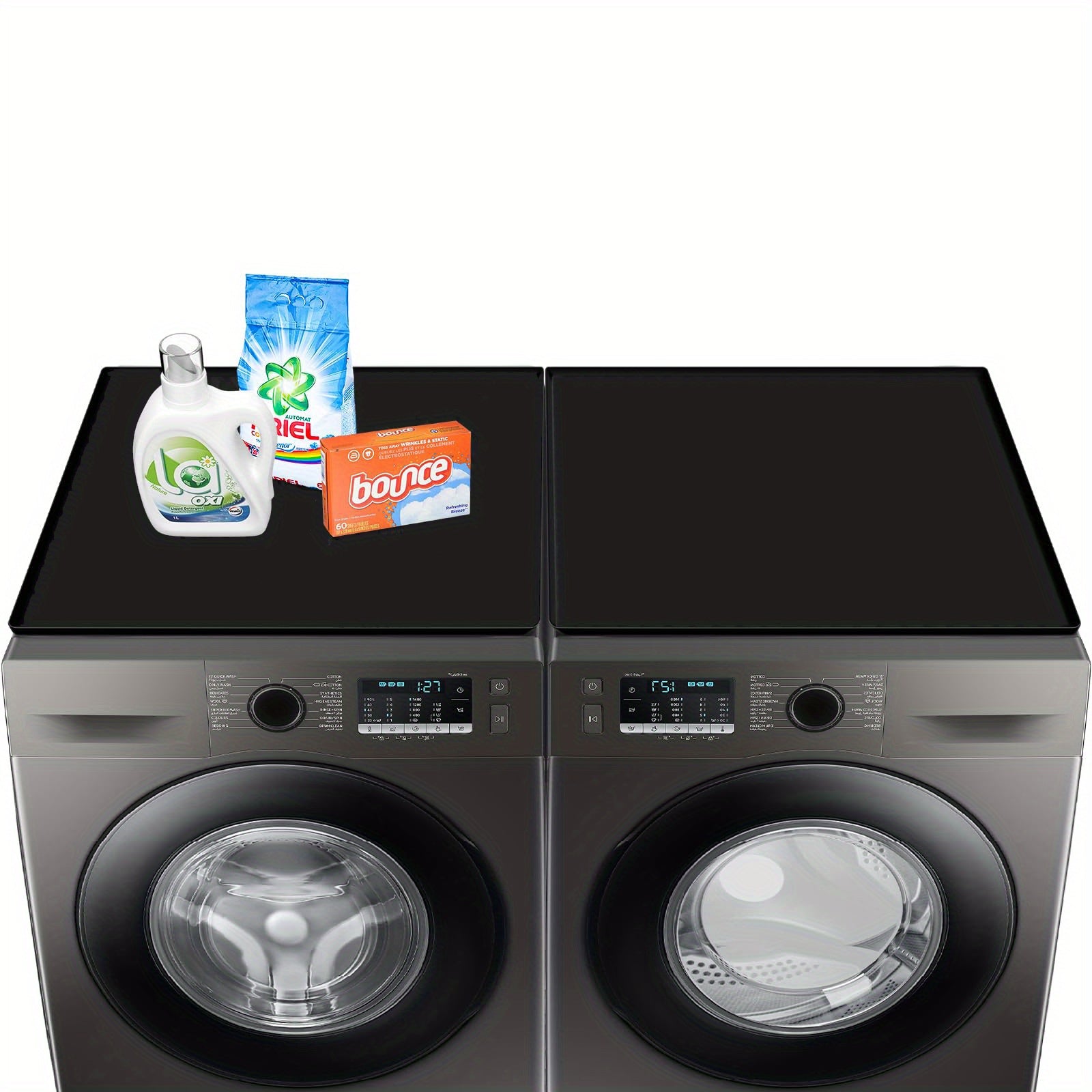 2pcs Silicone Washer Dryer Covers Waterproof Anti-Slip Top Protectors 64cm x 60cm