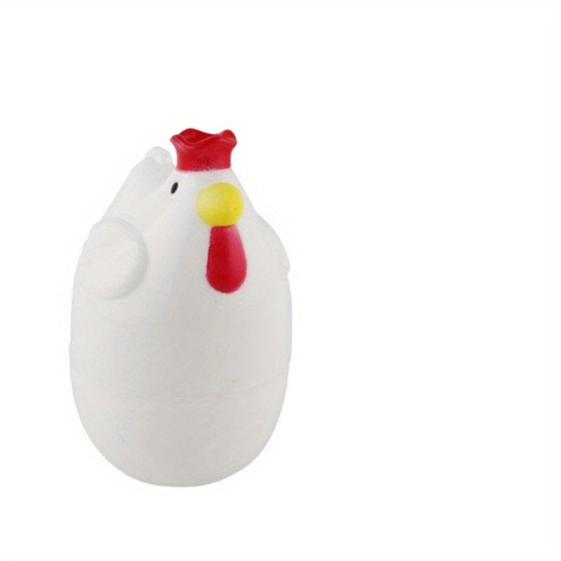 Egg Cooker and Steamer in the Shape of a Cute Chicken for Microwave, 4 Eggs Capacity
