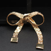 Vintage Gold Plated Brooch with Movable Bow