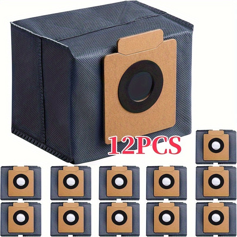 "Vakuum tozalagich aksessuarlari - Eufy X8, X8 Pro, X10 Pro Omni bilan mos keladigan 12 ta tikuvsiz chang sumkasi - Katta sig'im, oqmas, foydalanish uchun qulay"