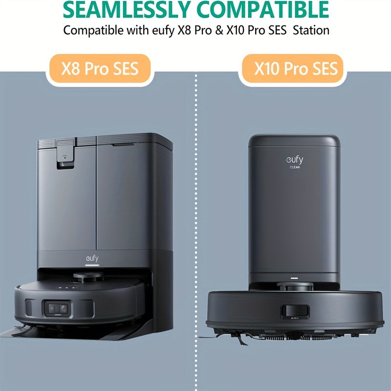 "Vakuum tozalagich aksessuarlari - Eufy X8, X8 Pro, X10 Pro Omni bilan mos keladigan 12 ta tikuvsiz chang sumkasi - Katta sig'im, oqmas, foydalanish uchun qulay"