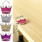 Alloy Crown-Design Handbag Hanger Glittering Purse Hook for Women’s Accessories