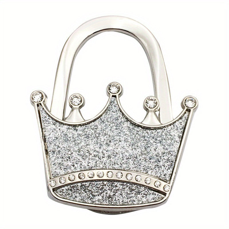 Alloy Crown-Design Handbag Hanger Glittering Purse Hook for Women’s Accessories
