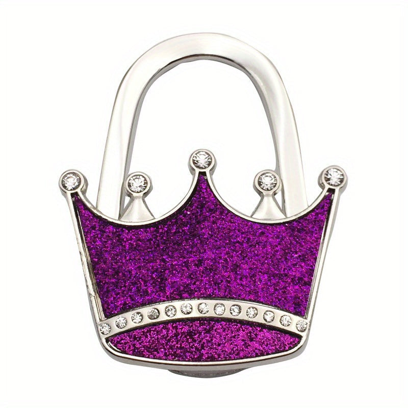 Alloy Crown-Design Handbag Hanger Glittering Purse Hook for Women’s Accessories