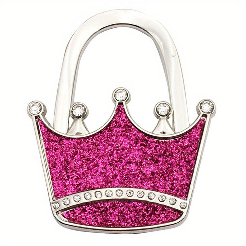 Alloy Crown-Design Handbag Hanger Glittering Purse Hook for Women’s Accessories