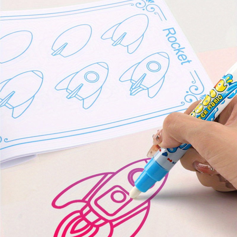 Bolalar uchun ta'limiy o'yinchoqlar to'plami, suvli akvarel kanvas yozuv taxtasi va rasm chizish uchun aksessuarlar bilan