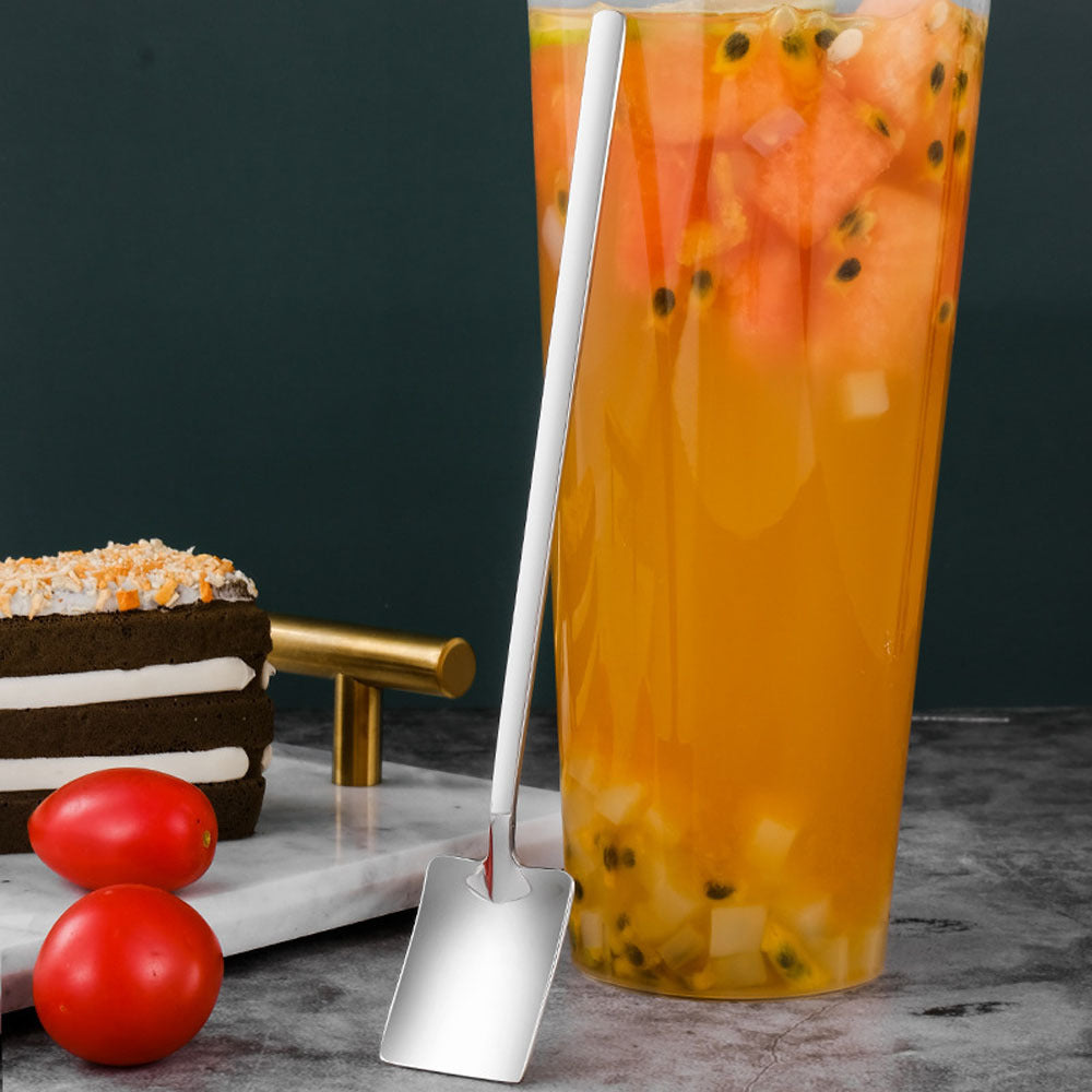 Прочные кухонные столовые приборы: ложка в форме лопатки из нержавеющей стали, идеально подходит для мороженого, супа, кофе и чая.