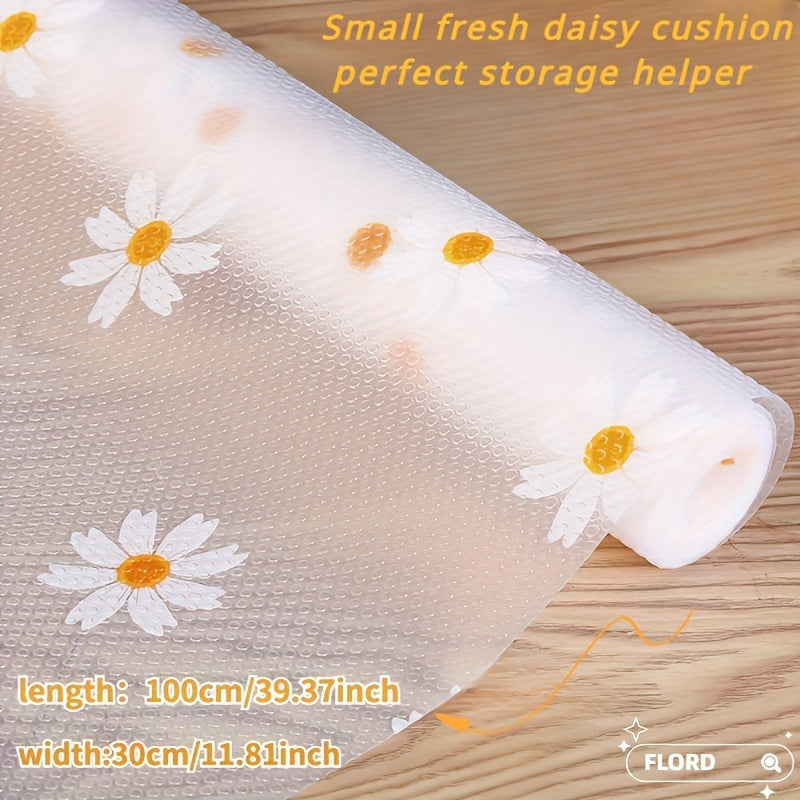 Daisy Design Non-Slip Plastic Shelf Liner Roll for Kitchen Cabinets Easy to Clean