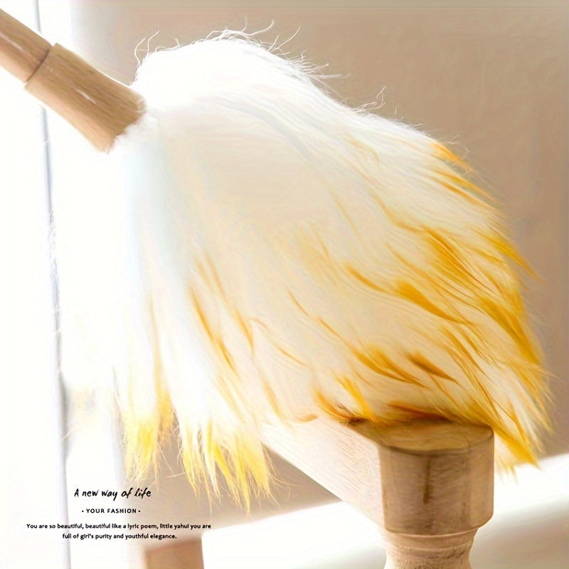 Premium Fleece Dust Brush, 2ta/1ta, Yumshoq, Egiluvchan, Uzaytiriladigan, Uy va Ofisda Tor Joylarni Tozalash Uchun Ideal