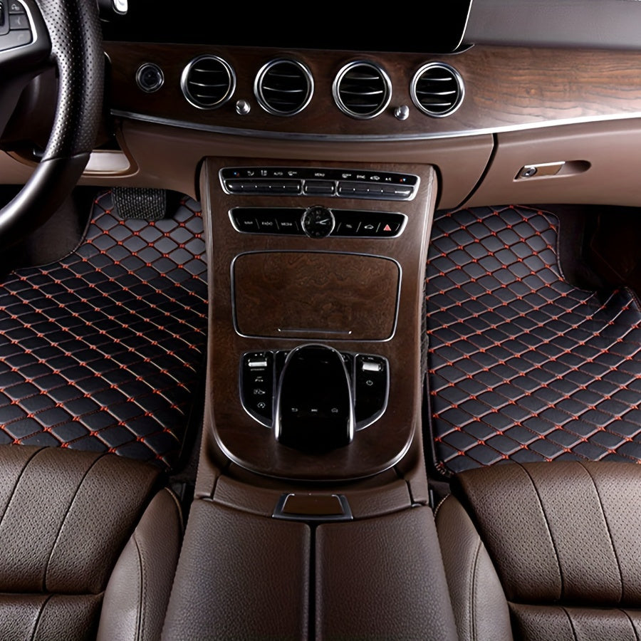 5 dona suv o'tkazmaydigan sun'iy charm matolari, universal old va orqa o'rindiq aksessuarlari