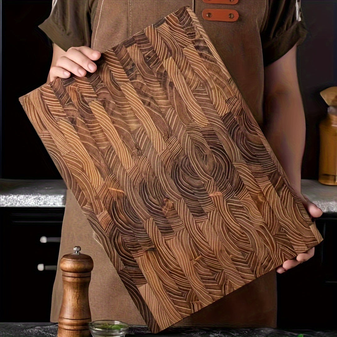 Large and Medium Premium Log Wood Cutting Board Food-Safe Durable Kitchen Chopping Block