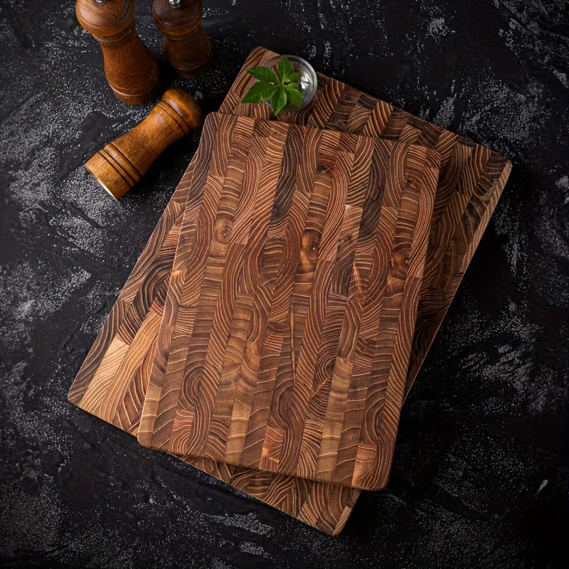 Large and Medium Premium Log Wood Cutting Board Food-Safe Durable Kitchen Chopping Block