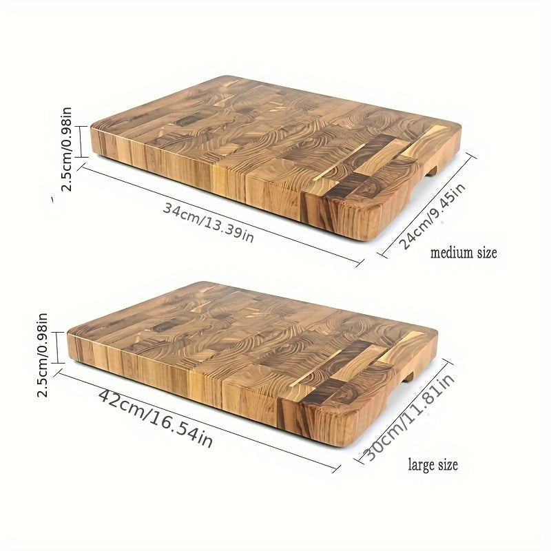 Large and Medium Premium Log Wood Cutting Board Food-Safe Durable Kitchen Chopping Block