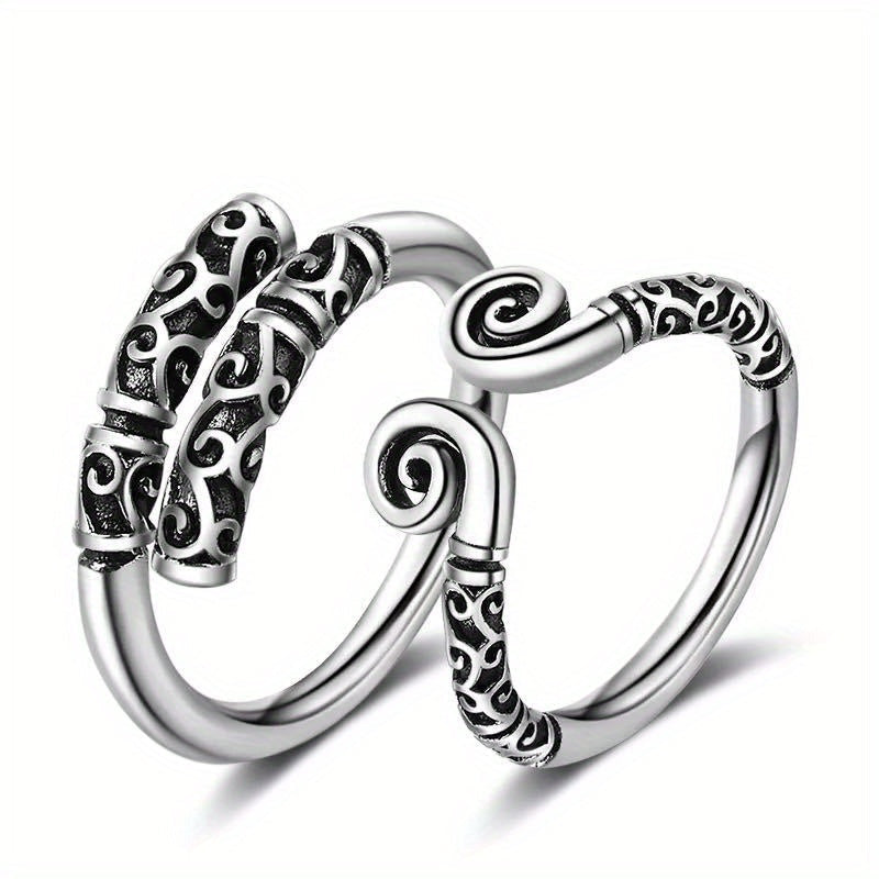 Gothic Hip-Hop Couple Rings Zinc Alloy for Men and Women Stylish Jewelry