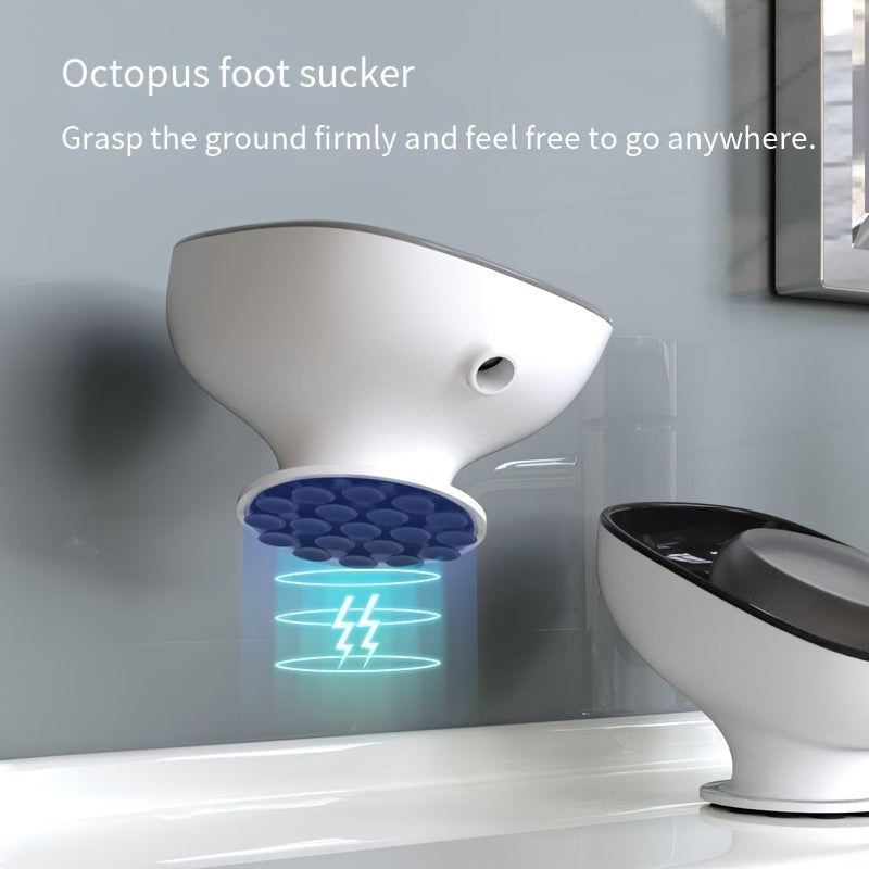 Mustahkam plastik sabun idishi, kuchli so'rish qopqog'i va oson o'rnatish uchun drenaj teshiklari bilan, dush yoki lavabo uchun zarur bo'lgan hammom aksessuaridir.