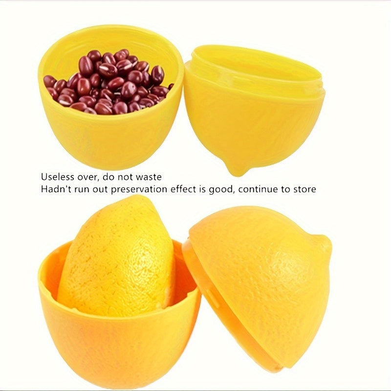 Lemon-Shaped Fruit Storage Box for Kitchen Preservation and Freshness
