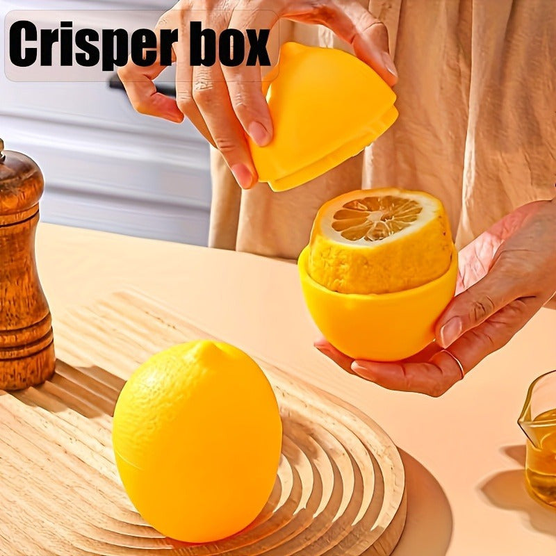 Lemon-Shaped Fruit Storage Box for Kitchen Preservation and Freshness
