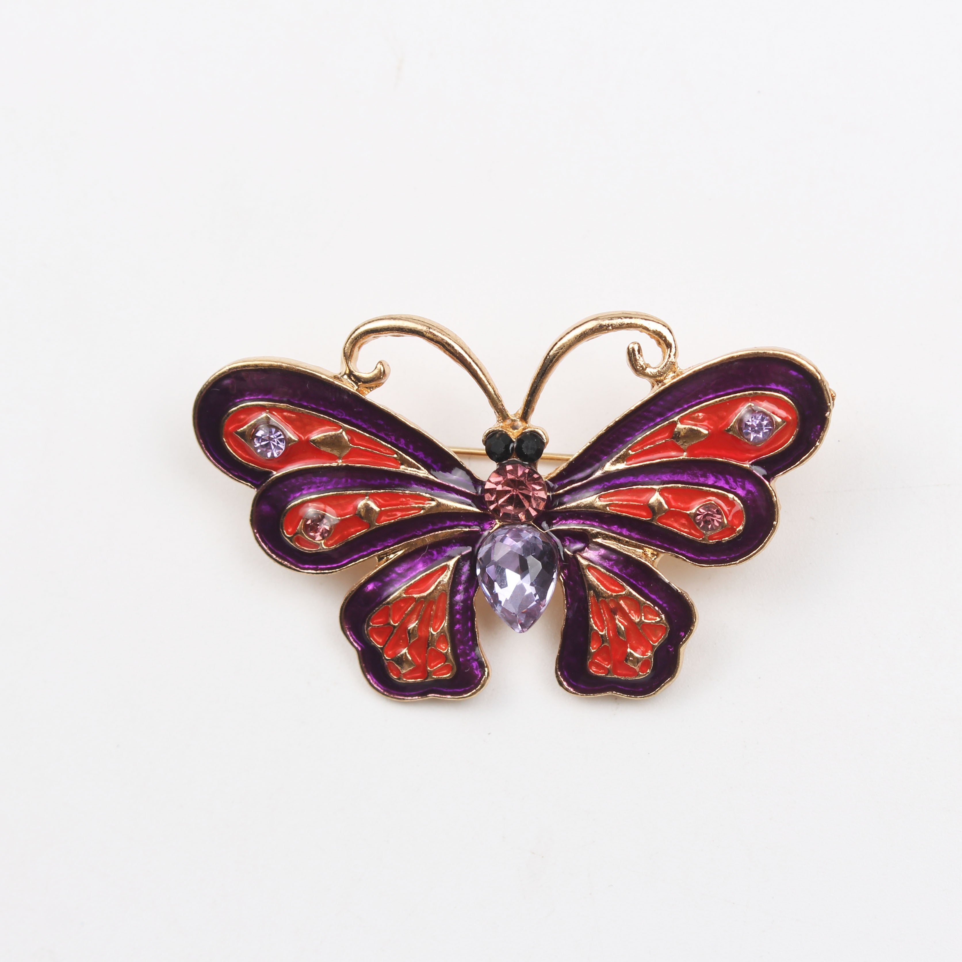 Vintage Enamel Butterfly Brooch Jewelry for Women Stylish Insect Pin Gift