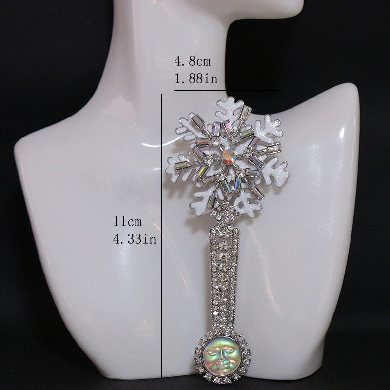 Vintage Rhinestone Glass Brooch for Women Jewelry Accessory for Dresses and Cardigans