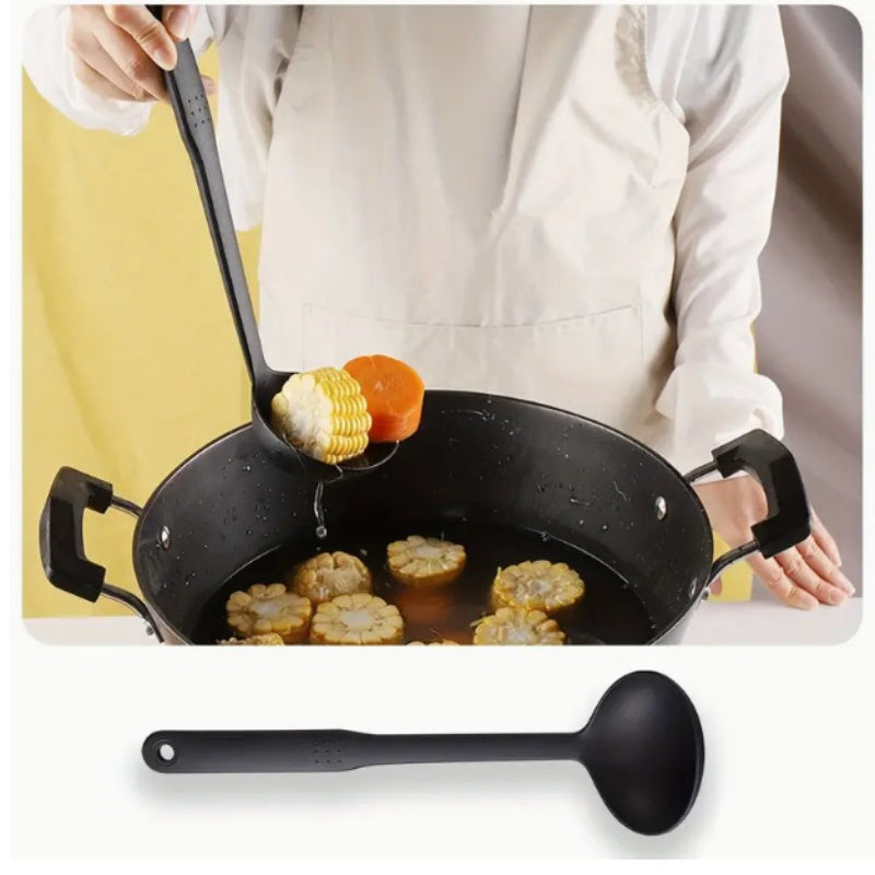 Nylon Soup Ladle with Non-Stick Coating Long Handle for Soups and Sauces