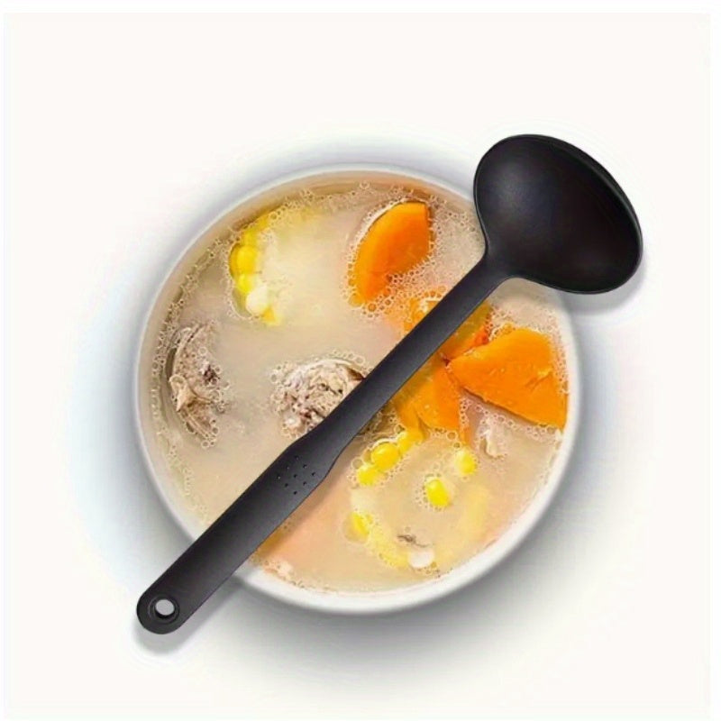 Nylon Soup Ladle with Non-Stick Coating Long Handle for Soups and Sauces