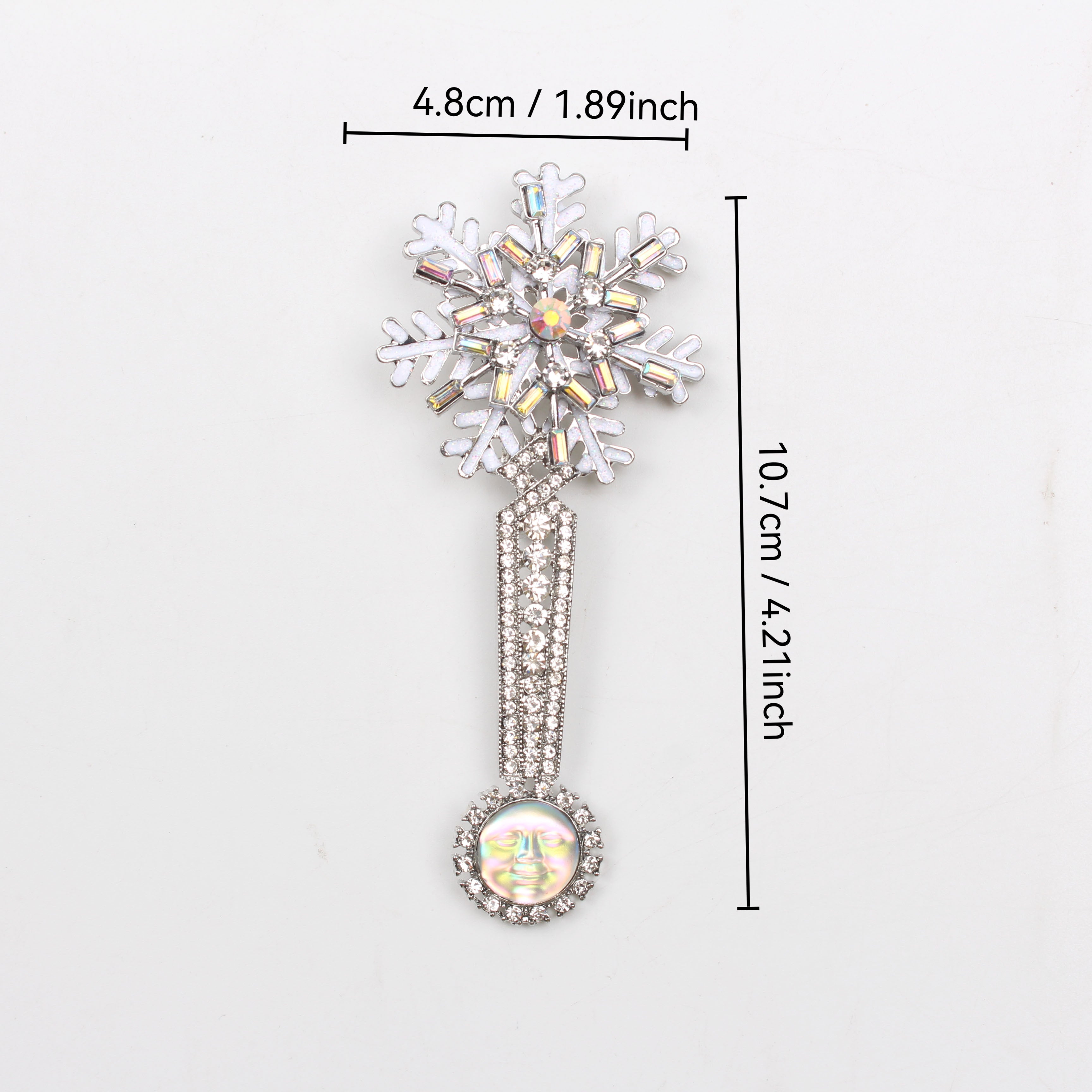 Роскошный нетрадиционный брошь с имитационной жемчужиной в виде снежинки для праздничного подарка