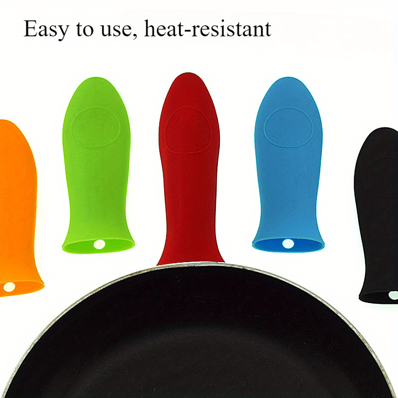Silicone Insulated Pan Handle Cover Heat-Resistant Grip Sleeve for Hot Pots