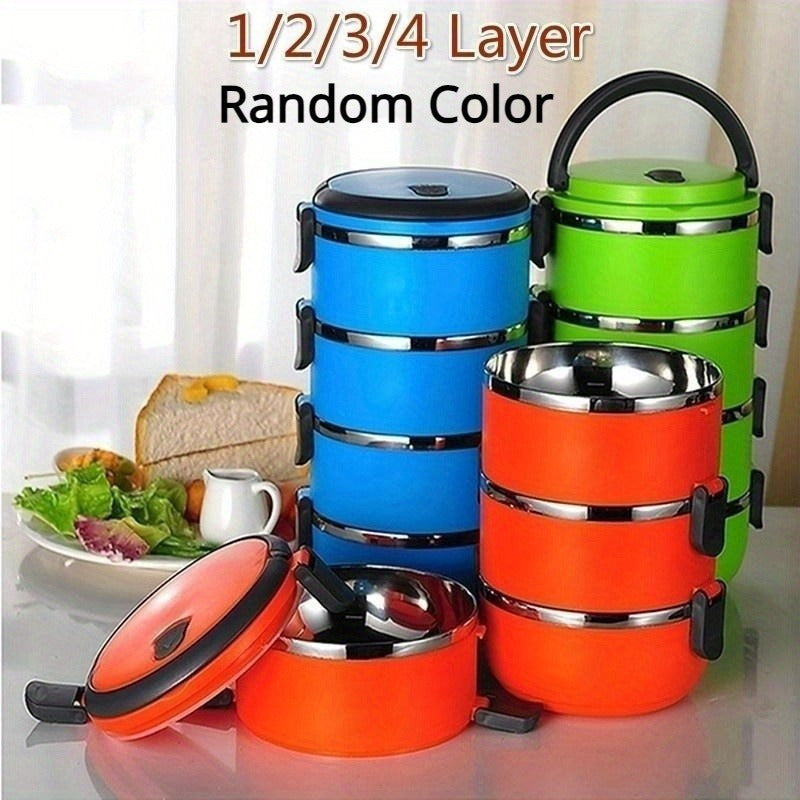 Stainless Steel Insulated Lunch Box Set Leakproof Multi-Tier Food Storage