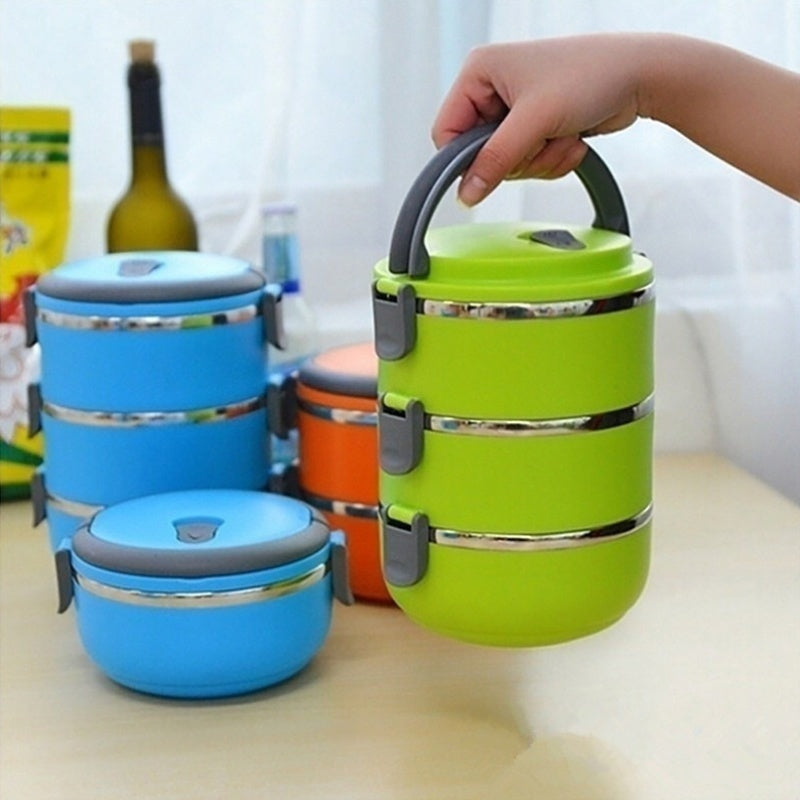 Stainless Steel Insulated Lunch Box Set Leakproof Multi-Tier Food Storage