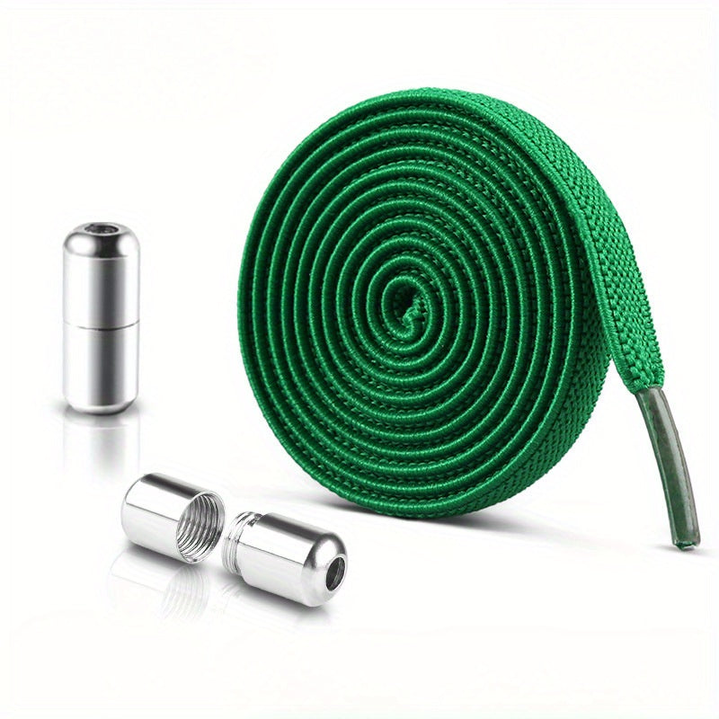 Unisex No-Tie Elastic Shoelaces Durable Polyester Spandex Sneaker Laces