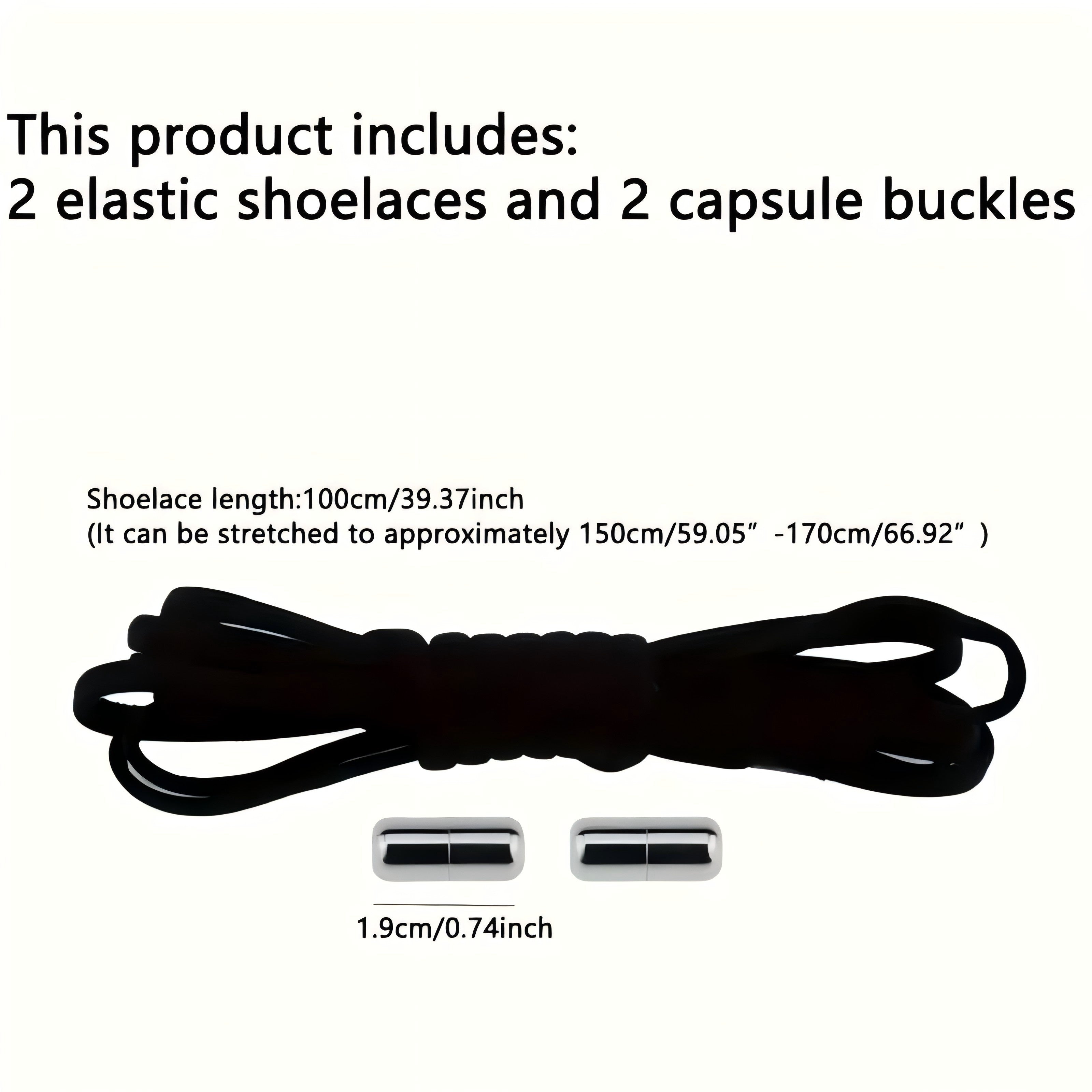Unisex No-Tie Elastic Shoelaces Durable Polyester Spandex Sneaker Laces