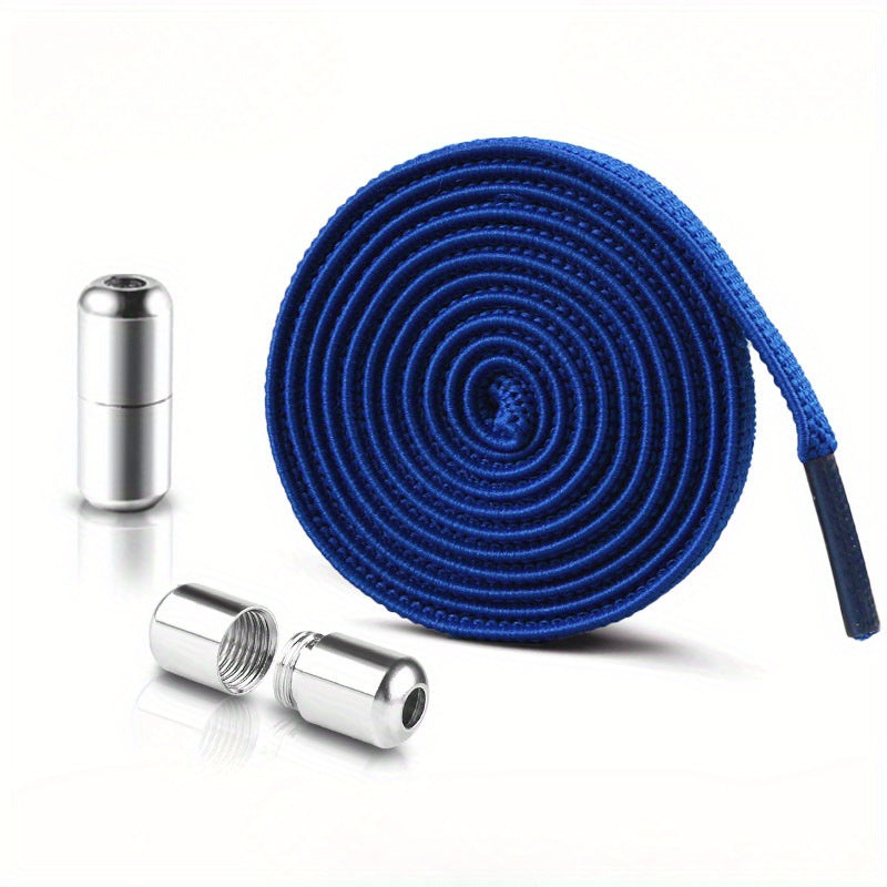 Unisex No-Tie Elastic Shoelaces Durable Polyester Spandex Sneaker Laces