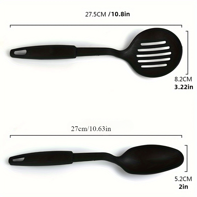 Kitchen Utensil Set Non-Stick Cooking Tools Durable Plastic Includes Ladle Spatula