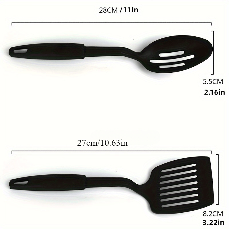Kitchen Utensil Set Non-Stick Cooking Tools Durable Plastic Includes Ladle Spatula