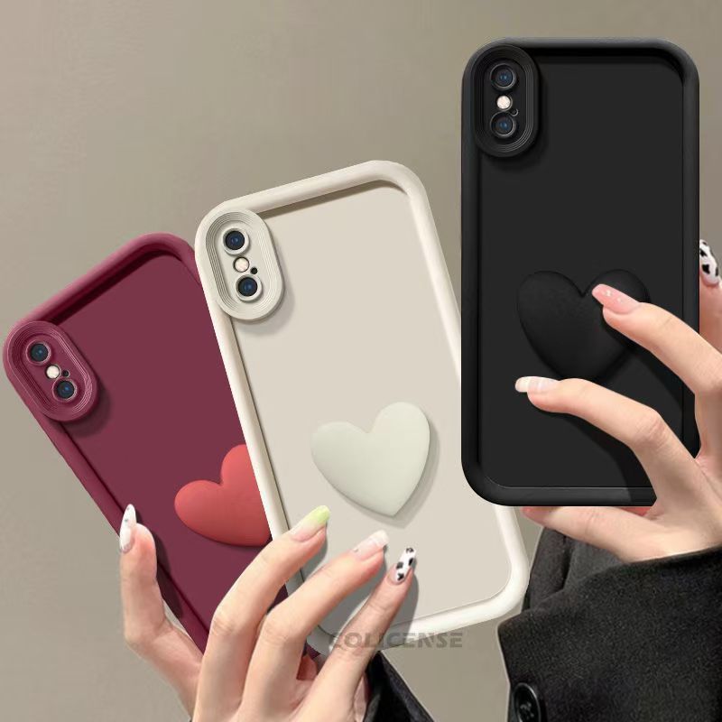 Shock-Absorbing TPU Phone Case for iPhone X XS XR Tianyan Love Design