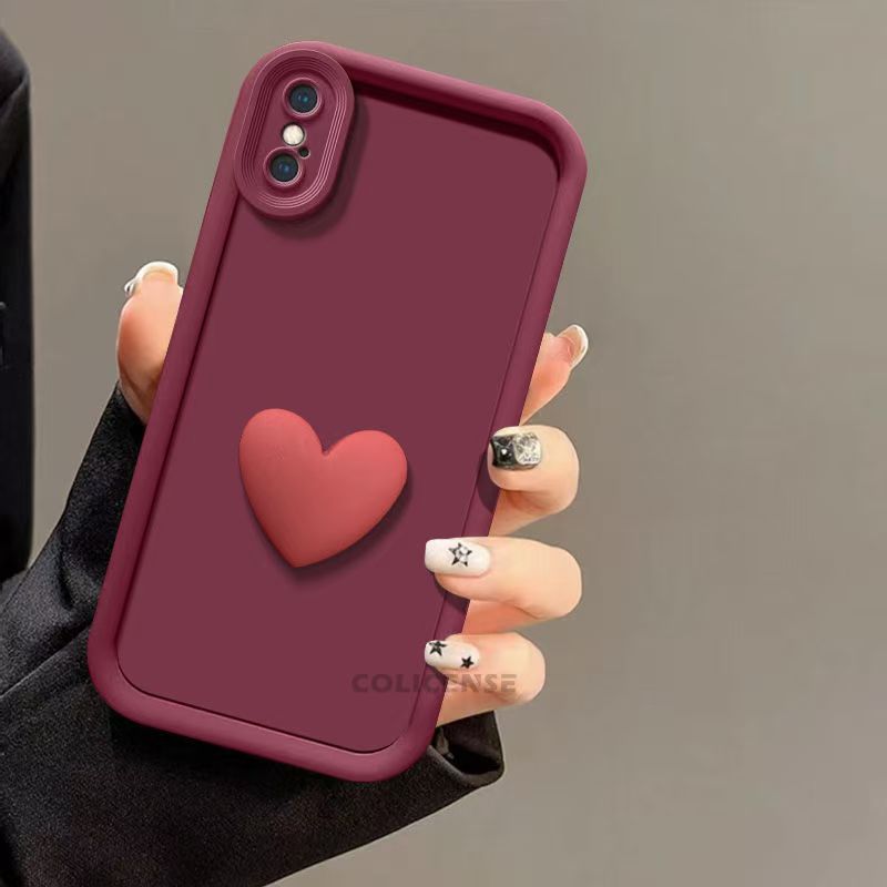Shock-Absorbing TPU Phone Case for iPhone X XS XR Tianyan Love Design
