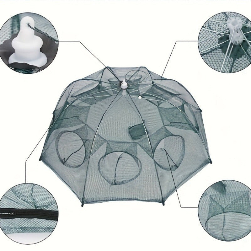 Portable Green Nylon Fishing Net Trap for Shrimp Crab and Fish