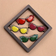 Rhinestone Glasses Brooch Fashion Accessory for Clothing Bags Hats