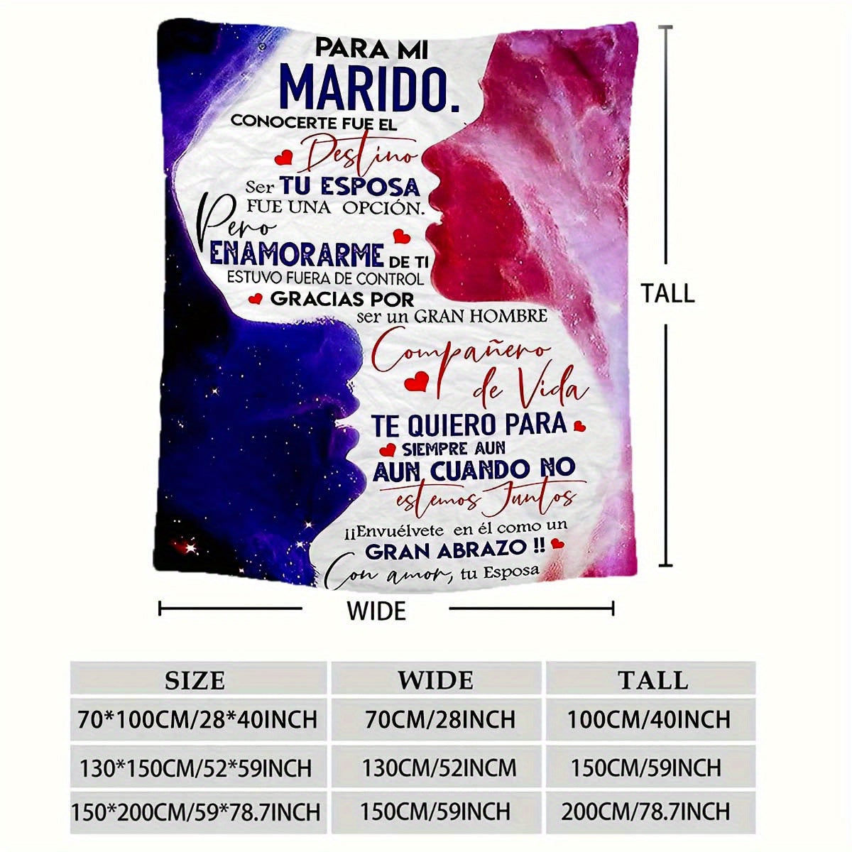 Customized Love Note Fleece Throw Blanket for Home and Travel