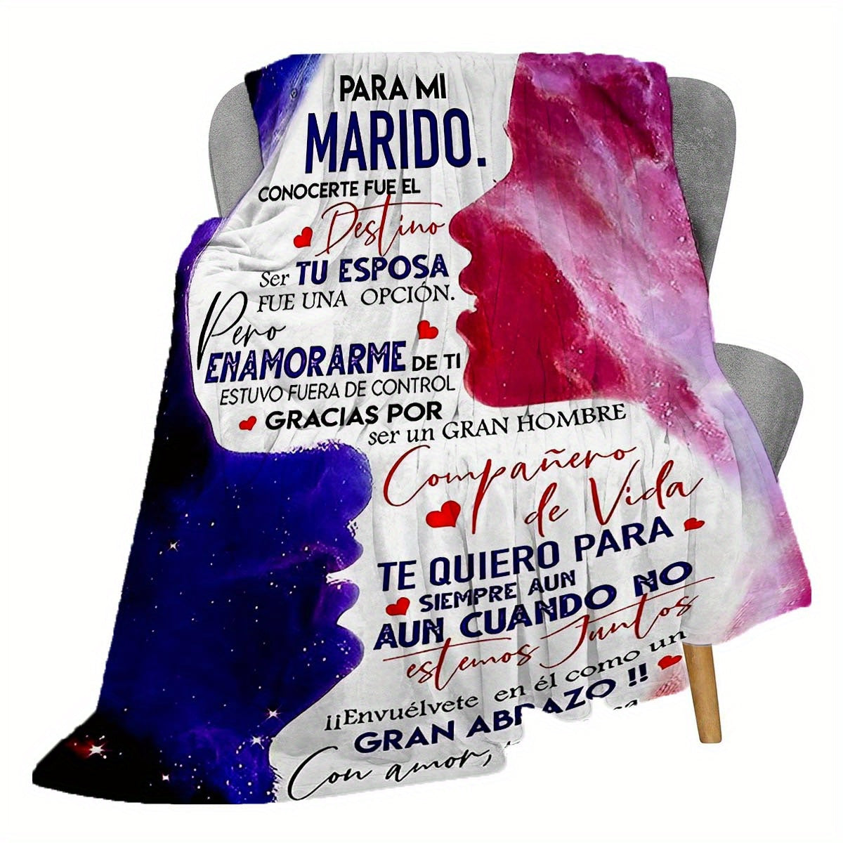 Customized Love Note Fleece Throw Blanket for Home and Travel