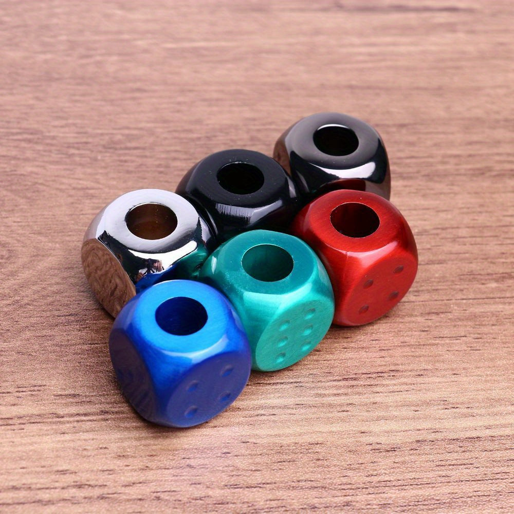 Metal Ashtray with Dice Design 6 Colors Smoke Extinguisher Home Office Decor