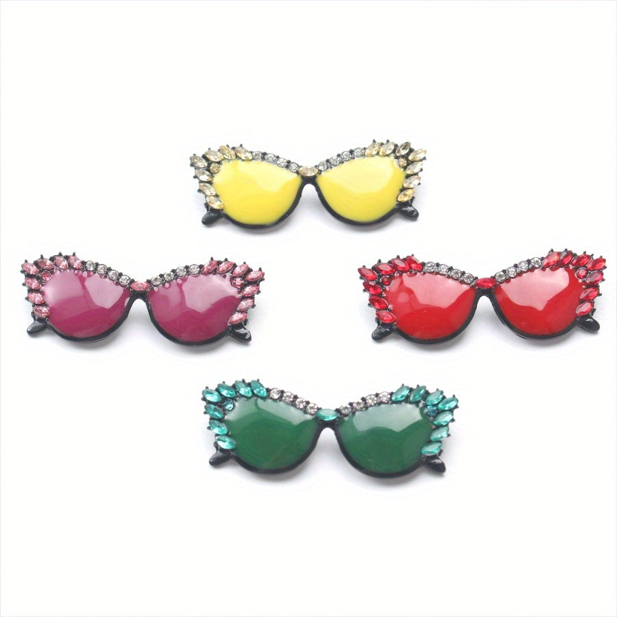 Vibrant Enamel Pin with Rhinestones for Jackets and Coats Unisex Brooch