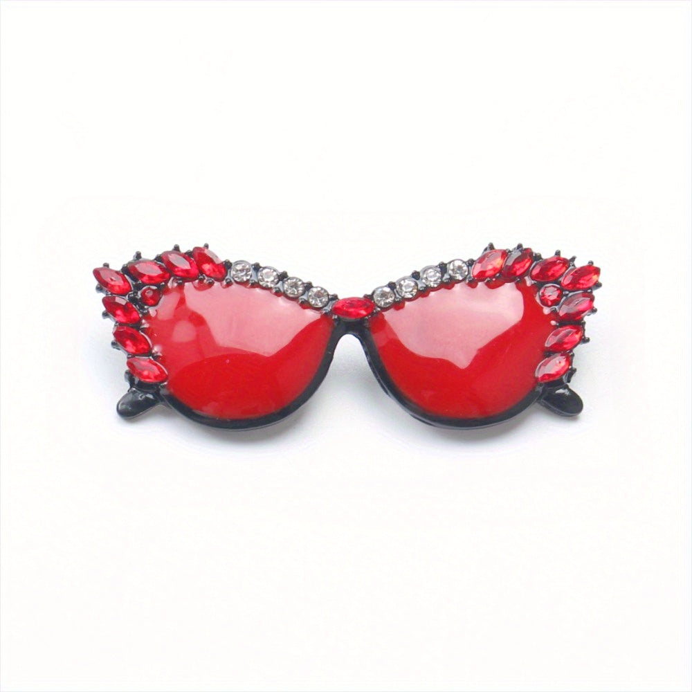 Vibrant Enamel Pin with Rhinestones for Jackets and Coats Unisex Brooch