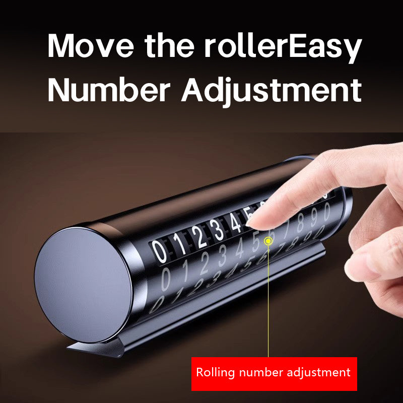 Metal Car Plate with Roller Display for Parking Temporary Phone Number