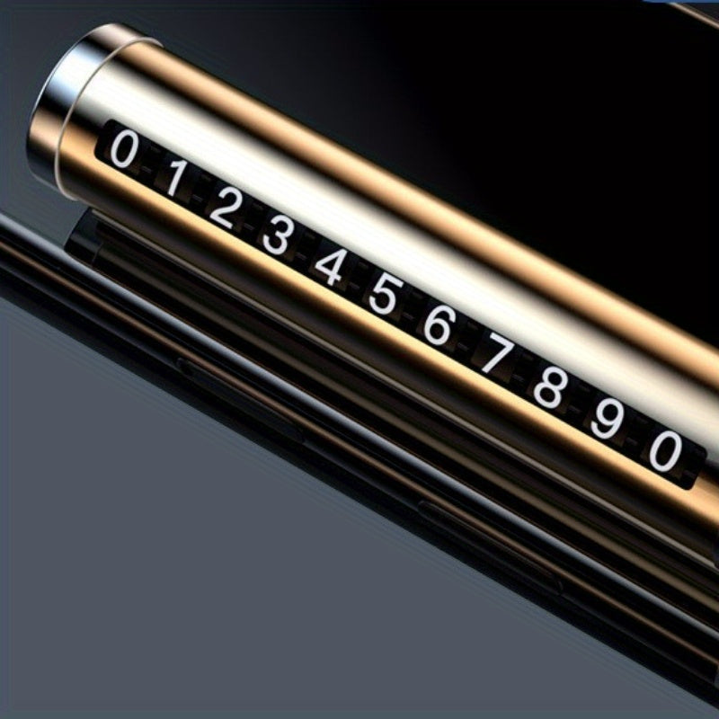 Metal Car Plate with Roller Display for Parking Temporary Phone Number
